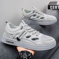 Nouvelles chaussures d'été pour hommes, respirantes, en maille ajourée, baskets tendance, polyvalentes, blanches, décontractées, chaussures de skate
