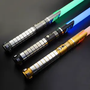 THYSABER Pixl Lightsaber Ayunan Halus Duel Berat RGB 12 Warna Perubahan FOC Blaster Mainan Jed Sword Pixel Laser