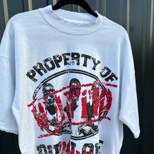 Stampa personalizzata DTG e DTF produttore Streetwear Oversize 250g acido lavaggio bianco Vintage Boxy Fit t-shirt e t-shirt alla moda Y2K - Product Image 4
