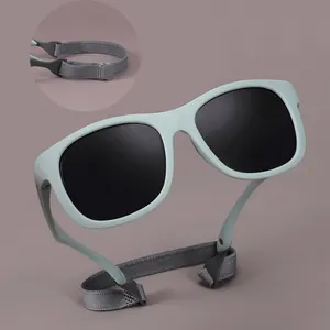 Sunway Brillen 2024 Neu eingetroffen bunt niedlich flexibel Silikon polarisiert Jungen Mädchen Baby Kinder Sonnenbrille mit Band 0-5 Jahre