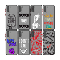 Luxueux texte inspirant amour coeur antichoc TPU PC matériel modèle coque de téléphone pour Samsung Galaxy S24 Plus A52