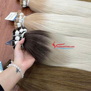 VENTE OFF 50%: Couleur en vrac cheveux naturels raides de haute qualité couleurs complètes et longueurs en stock extension de cheveux humains vietnamiens - Product Image 2