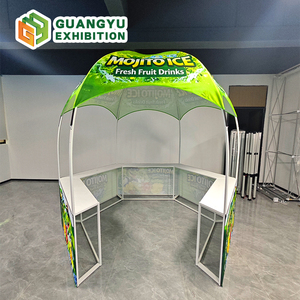 Carpa de Kiosco Hexagonal de 2.5x2.5m con Estructura de Acero, Fácil Montaje sin Herramientas, Ideal para Puestos de Comida, Bebidas y Cafeterías - Product Image 5