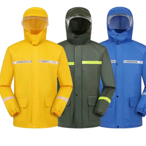 Approvisionnement d'usine adulte combinaison de pluie 100% Polyester imperméable Oxford tissu réfléchissant vêtements de sécurité pour le cyclisme pêche en plein air - Product Image 1
