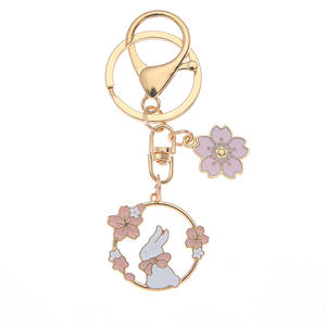 Cute Rabbit Zinc Alloy Pendant Keychain-Fashion Trend Personalized <b>Keyring</b> - Product Image 5
