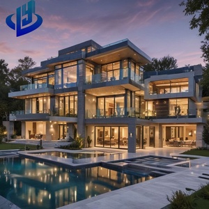 Biệt thự sang trọng kết cấu thép thiết kế hiện đại prefab nhà xây dựng kiến trúc dịch vụ dân cư kết cấu kỹ thuật - Product Image 2