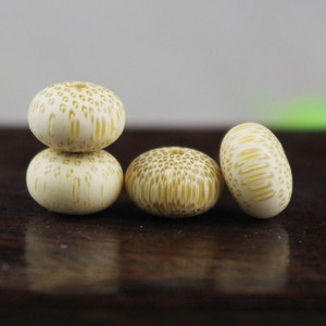 Perles de bambou dorées 6x9mm, motif grain de bois, perles polies dispersées pour bracelet DIY, accessoires de perles bouddhistes - Product Image 1