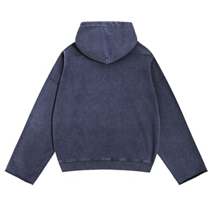 ODM OEM Vente en gros Sweat-shirt à capuche rétro en patchwork 100% coton 430 g/m² pour homme, coupe ample - Product Image 2
