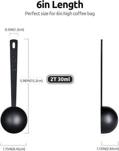Cuchara medidora de mango largo de 18/8 pulgadas de <span class=keywords><strong>acero</strong></span> inoxidable 4,3 Para café molido, frijol, polvo, Espresso - Product Image 2