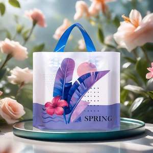 Sacs de courses personnalisés en PE avec soufflets latéraux, impression sérigraphiée et poignée longue - Product Image 5