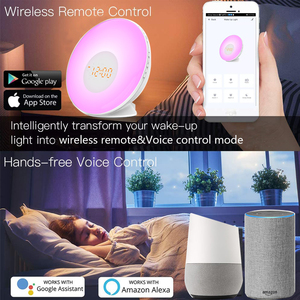 Luz de despertador Sunrise controlada por aplicación inteligente <span class=keywords><strong>con</strong></span> <span class=keywords><strong>Alexa</strong></span> y asistente de Google - Product Image 6