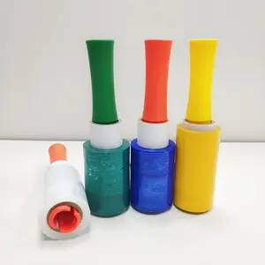 Klare und farbige Kunststoff griff Hand verwenden Mini-Stretch folie