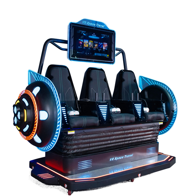 Haojile Latest 3 Seats 9D Vr Spcar Travel Cinema Indoor and Video Game Machine Arcade Manufacture