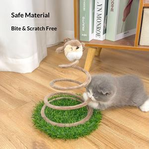 Grass Cat Scratcher Tumbler <strong>Sound</strong> Spring Cat Teaser <strong>Forest</strong> Sisal Simulation <strong>Bird</strong> Chew Cat Toy Factory Wholesale - Product Image 3