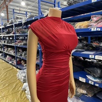 Fast Shipping C260329 Ruched Maxi Dress Woman Mesh Patchwork Stretchy Evening Dress for Party Daily Dress