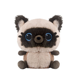 Boule de charbon chat siamois en peluche mignon oreiller de couchage poupée pour filles doux Polyester coton soulagement du Stress cadeau d'anniversaire ODM - Product Image 1