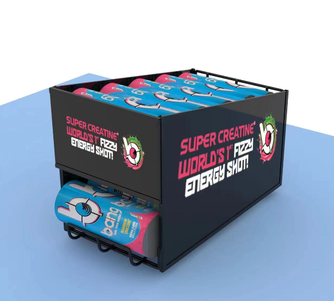 Supermarket Metal Beverage Beer Can Wine Soft Drink Display Stand, Beer Beverage Liquor Store Display Rack — view 4