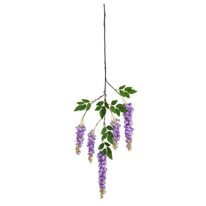 Fleur artificielle en soie Hua Qianyun, glycine à longues branches, 120 cm, pour décoration intérieure et extérieure, mariage, maison, lianes suspendues - Product Image 5
