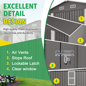 Capanno per Attrezzi da Giardino 10x12FT, Resistente ed Ecologico, in Acciaio, Facile da Montare, per Uso in Ogni Condizione Meteo, Antiruggine, Impermeabile, Chiudibile a Chiave - Product Image 5