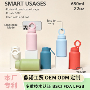 Stainless Steel Insulated Water <b>Bottle</b> 650ml Tumbler For Women Travel Use - Product Image 3