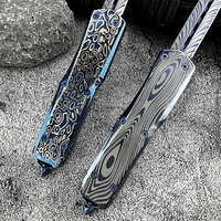 Couteau de poche tactique pliable personnalisé avec lame en acier D2, manche en acier 420, outil de survie pour le camping en plein air, couteau EDC