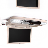 Moniteur rabattable Funmodern 15,6 pouces LCD 1920x1080 pour montage sur toit de voiture ou fourgonnette, avec commutation automatique, USB, carte SD et télécommande intégrée