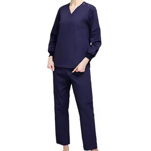 Juego de exfoliación de secado rápido Unisex, <span class=keywords><strong>bata</strong></span> tejida elástica de 4 vías, traje sanitario clínico para médicos, enfermeras, personal de enfermería del Hospital - Product Image 4