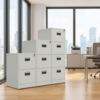 Classeur vertical en métal à 4 tiroirs de haute qualité Tiroirs en acier Armoire de rangement avec verrouillage central pour bureau ou atelier