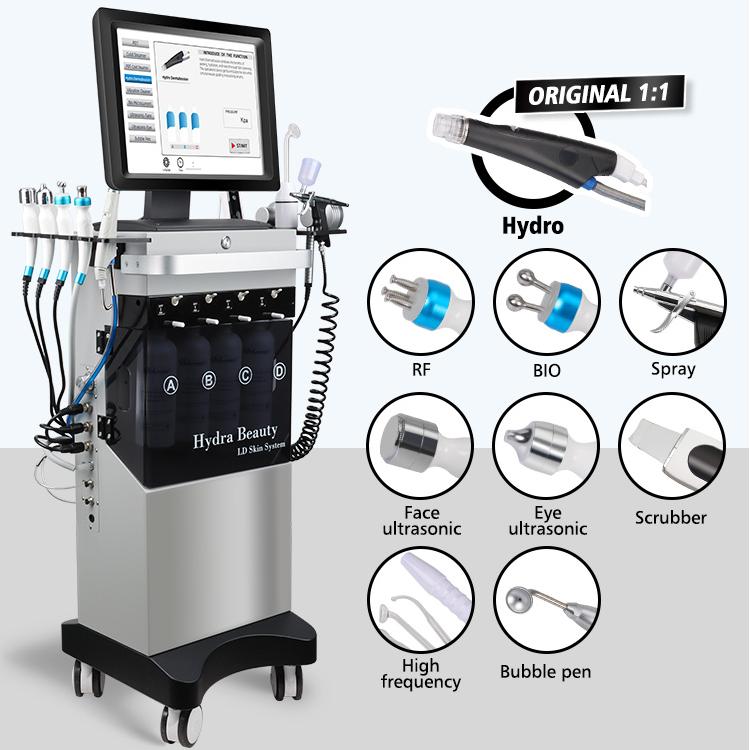 hdra facial machine with high frequency tool