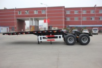 Fabricant chinois Superlink Steel, semi-remorque porte-conteneurs à 3 essieux tandem, 2 remorques, capacité de charge de 30000 kg + 30000 kg, certifiée ISO