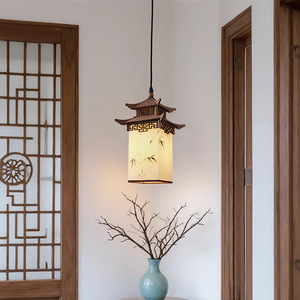 Luminaire suspendu de style esthétique de la dynastie Song, nouveau style antique chinois, pavillon hexagonal, lumière de couloir, lustre, luminaire suspendu - Product Image 6