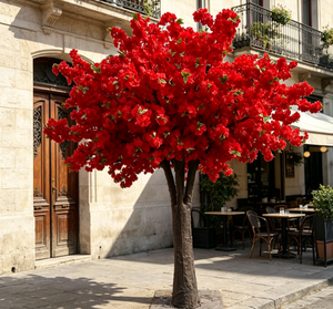 Achetez une Arche Décorative <span class=keywords><strong>pour</strong></span> Entrée, avec des Roses et des Arbres Artificiels <span class=keywords><strong>pour</strong></span> l'Intérieur et l'Extérieur, <span class=keywords><strong>en</strong></span> Rouge, <span class=keywords><strong>pour</strong></span> la Décoration Murale d'Entrée, Mini Arbre Artificiel - Product Image 2