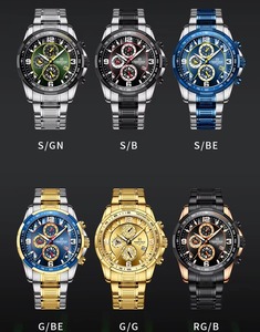 Drioshipping Nuevo Reloj para Hombre Reloj de pulsera de acero de lujo Reloj Automtico Para Hombre Cronógrafo Reloj de cuarzo para Hombre - Product Image 5