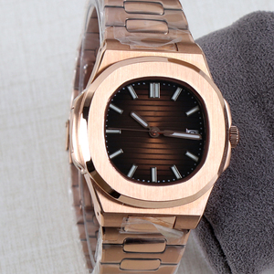 40Mm Biểu Tượng Tùy Chỉnh Đồng Hồ Tự Động Phong Trào Nh35 Đồng Hồ Cơ Khí Rose Gold Đồng Hồ Nam Dây Đeo Sang Trọng Nh35 Quay Số 3Bar Không Thấm Nước - Product Image 5