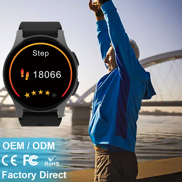 L18 Elderly Smart Watch Step Counter Health Monitoring BP HR SO2 SIM Card with Dual Calling Smartwatch for Senior