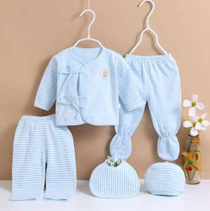 Lot de 5 à 9 pièces de vêtements pour bébés en gros, ensembles de vêtements pour nouveau-nés 100% coton biologique, 0-12 mois, ensembles cadeaux - Product Image 3