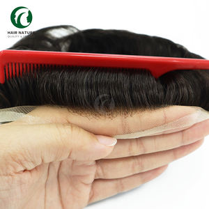 Peluca de Hombre Bella Lace & PU, Natural e Invisible, 100% Densidad, Cabello Remy Indio, Sistema de Reemplazo Capilar, Prótesis Capilares <span class=keywords><strong>para</strong></span> <span class=keywords><strong>Hombres</strong></span> - Product Image 5