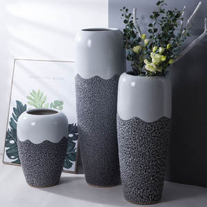 Nordique minimaliste créatif hôtel Villa modèle chambre étage debout <span class=keywords><strong>grand</strong></span> Vase en céramique et <span class=keywords><strong>Pot</strong></span> en argile séchée <span class=keywords><strong>Pot</strong></span> <span class=keywords><strong>de</strong></span> <span class=keywords><strong>fleur</strong></span> - Product Image 4