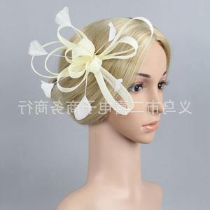 2401 erxi nouvelle mode coréenne chapeaux cheveux accessoires mariée maille fête Photo tête fleur usine ventes directes - Product Image 3