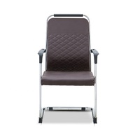 Meilleure Vente Chaise de Salle d'Attente Rembourrée en Tissu PU, Fauteuil de Bureau Visiteur Réception pour Conférence Sans Roues
