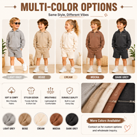 Nouvel ensemble de survêtement pour bébé garçon, couleur unie, avec fermeture éclair, haut à manches longues et short, deux pièces, tenue de jogging pour enfant