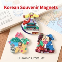 Imán de Resina Personalizado con Logotipo de Geunjeongjeon, Seúl, Corea, Arte Folclórico, Resistente al Agua, Recuerdo ROOGO, Imán para Refrigerador