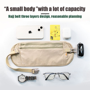 Nouvelle <span class=keywords><strong>ceinture</strong></span> de sac de taille en maille pour le Hajj et la Omra <span class=keywords><strong>ceinture</strong></span> en tissu sécurisé avec stockage de billets de passeport de téléphone d'argent - Product Image 5