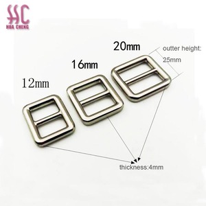 Hebilla de deslizamiento ajustable para bolsas, accesorios de alta calidad para bolsas, de <span class=keywords><strong>Metal</strong></span> cuadrado, de <span class=keywords><strong>12mm</strong></span> de ancho interior - Product Image 3