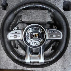 Volant en cuir personnalisé avec LED DOS pour Benz 2015-2021 W205 C300 E260 E300 S400 G350 GLA <span class=keywords><strong>43</strong></span> GT <span class=keywords><strong>AMG</strong></span> GLB GLC <span class=keywords><strong>SL</strong></span> - Product Image 4