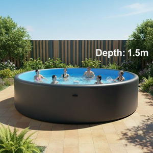 <span class=keywords><strong>Piscine</strong></span> hors sol gonflable Ipoolgo Type 5m <span class=keywords><strong>de</strong></span> diamètre, structure Drop Stitch, profondeur 1,5m, ronde, pour jardin, resort et école - Product Image 1