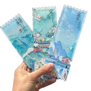 Acrylic Quicksand Ticket Stub Fridge Magnets With Creative Patterns Waterproof DIY Souvenirs For Home Decor - Product Image 1