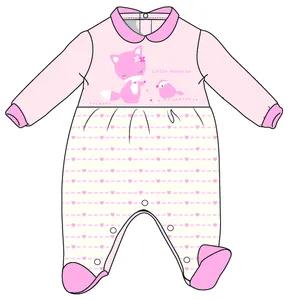 Vente en gros en ligne Barboteuses pour bébés filles en tissu chaud et chenille à bouton-pression facile à installer