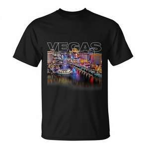 T-shirt Vegas Strip, design lumières nocturnes de Las Vegas Nevada, t-shirt promotionnel - Product Image 2