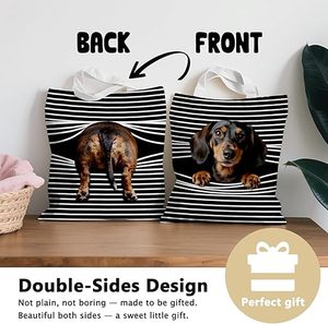 Bolsa de Mano de Lona con Estampado de Perro Vintage, Gran Capacidad, Ecológica, Reutilizable, para Mujeres, Regalo para Amantes de Mascotas - Product Image 2